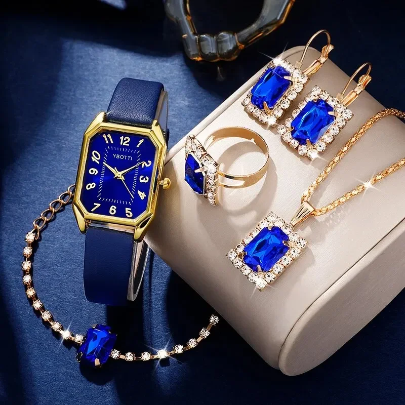 Luxury Watch With Leather Strap - 럭셔리 패션 스퀘어 여성용 시계 브랜드