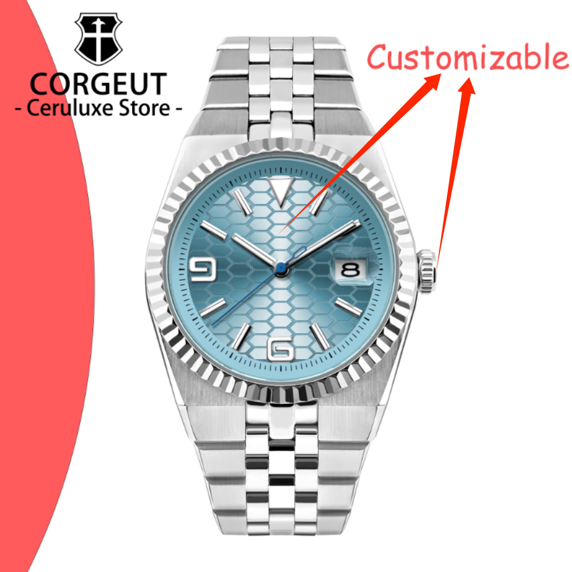 Luxury Watch And Bracelet - 맞춤형 로고 Diy 40mm NH35 기계식