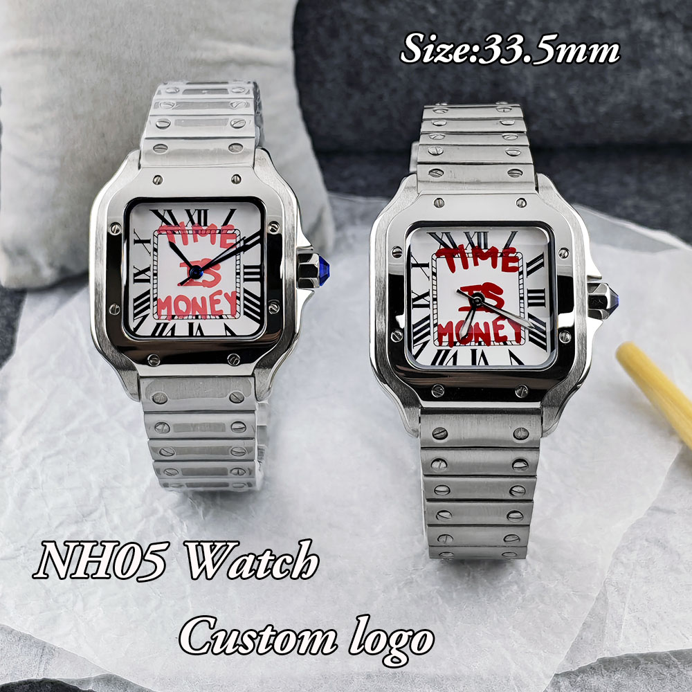 Luxury Watch And Bracelet - 새로운 NH05 스퀘어 시계 시간은 돈이다
