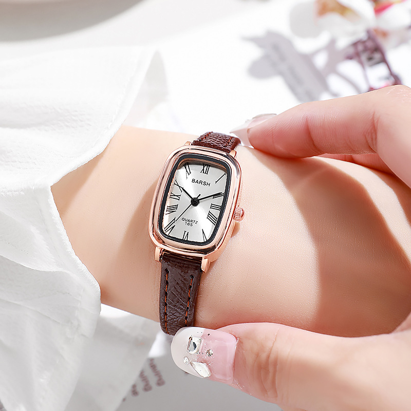 Luxury Watch With Leather Strap - 패션 쿼츠 시계 여성 빈티지 럭셔리