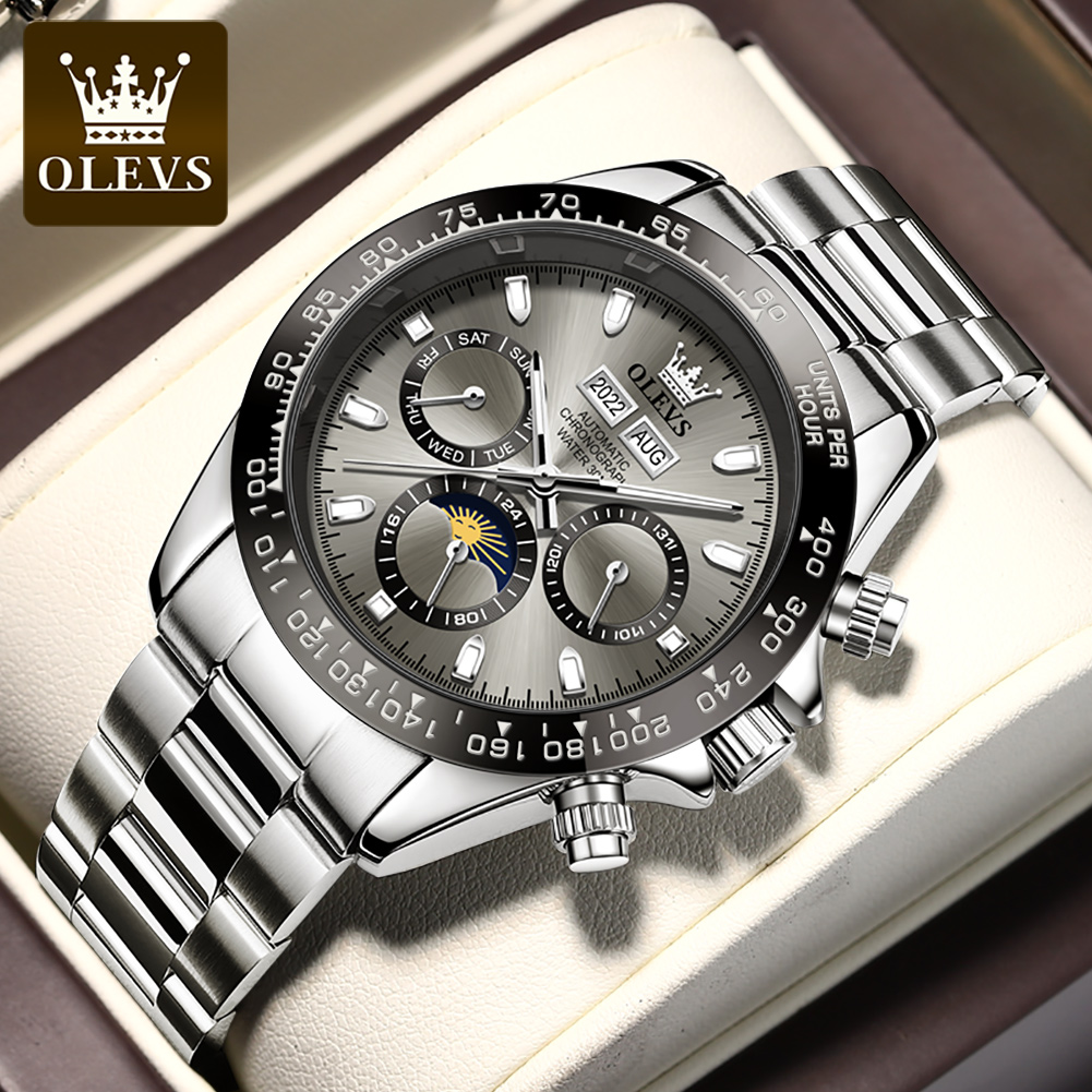 Chronograph Flyback Watch - OLEVS 6654 럭셔리 남성용 시계 크로노