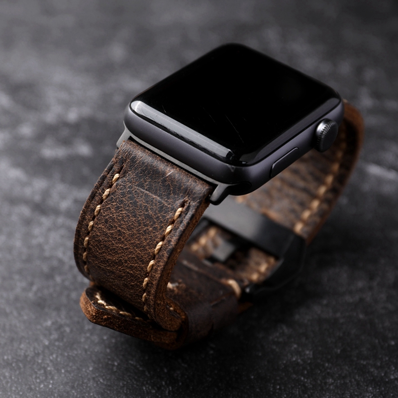 Luxury Watch Grade - Apple Watch 8/6/7/울트라 가죽 스트랩 49mm