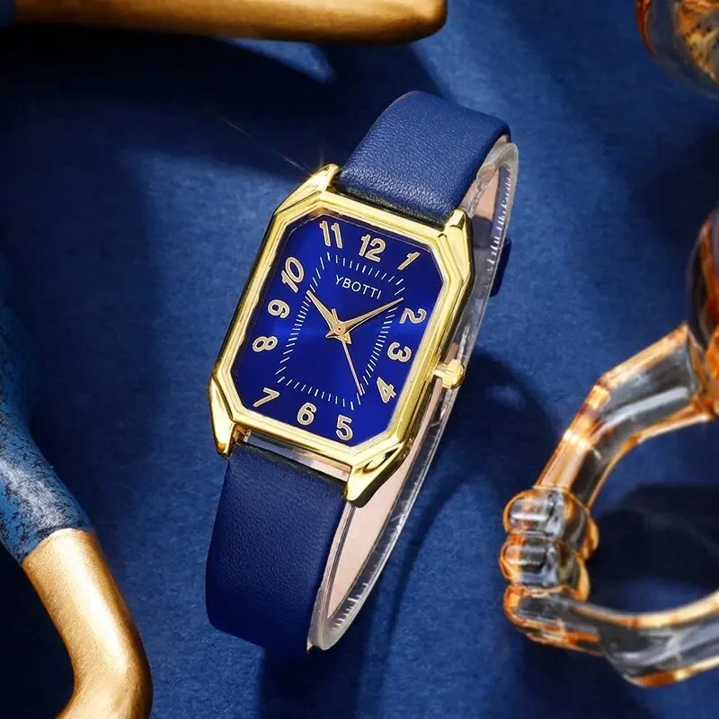 럭셔리 패션 스퀘어 여성용 시계 브랜드 여성용 석영 손 - Luxury Watch With Leather Strap 리뷰 및 가격