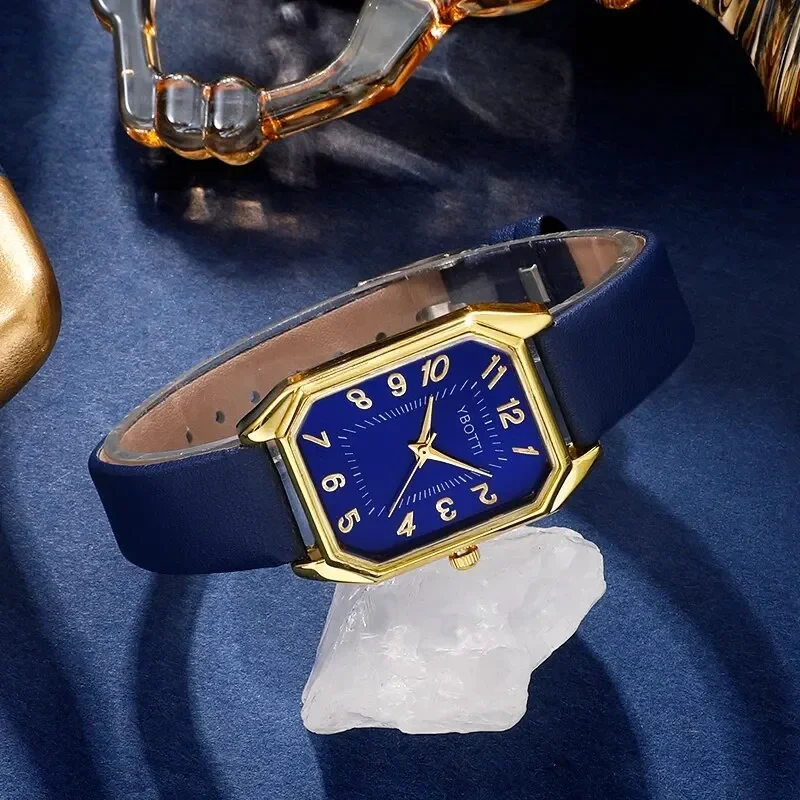 럭셔리 패션 스퀘어 여성용 시계 브랜드 여성용 석영 손 - Luxury Watch With Leather Strap 리뷰 및 가격