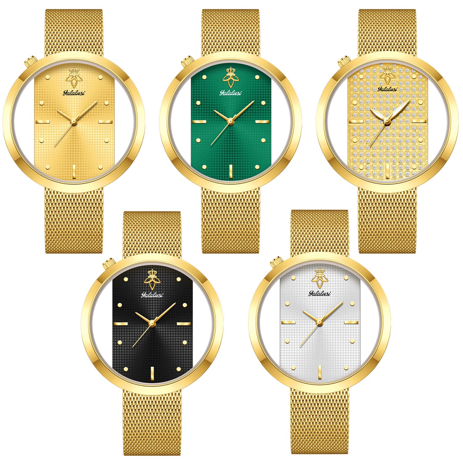 여성용 여성용 울트라 씬 골드 메쉬 시계 럭셔리 에메랄 - Luxury Watch Gift For Her 리뷰 및 가격