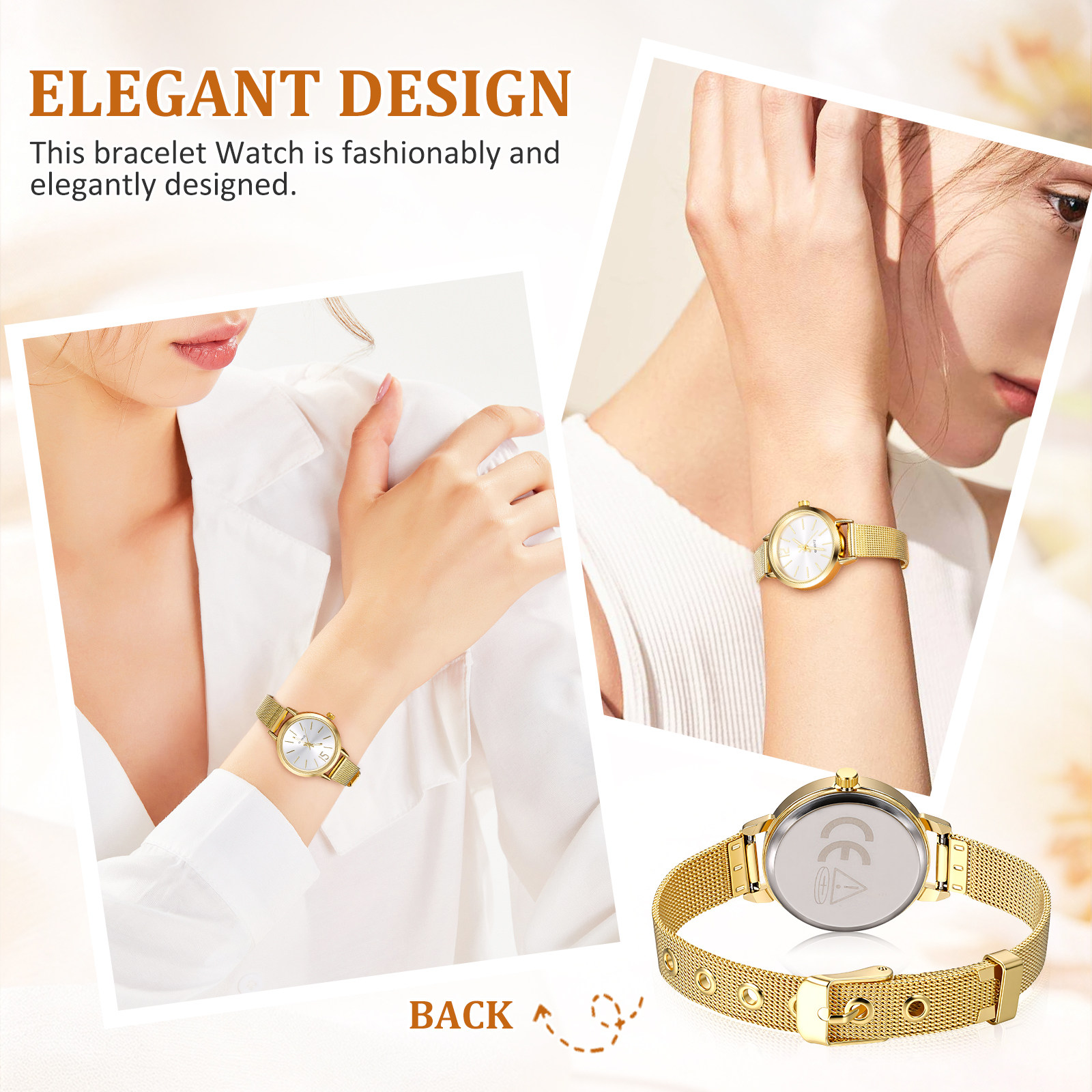 클래식 여성용 쿼츠 시계 메쉬 벨트 밴드 합금 케이스  - Luxury Watch Gift For Her 리뷰 및 가격
