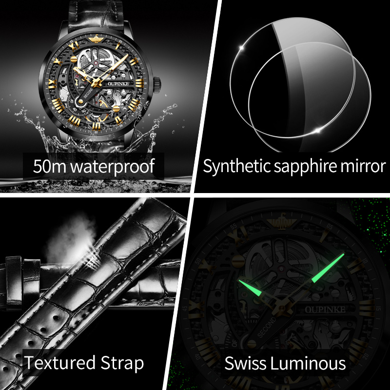 OUPINKE 3173 오리지널 가죽 스트랩 남성용 자 - Chronograph Flyback Watch 리뷰 및 가격