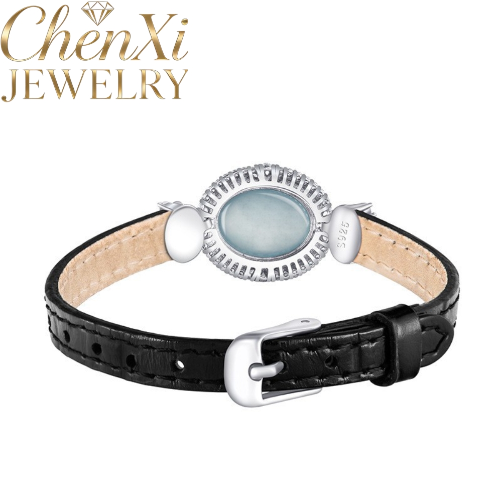 고급 천연 A급 블루 워터 제이디트 카보숑 손목밴드 럭 - Luxury Watch Grade 리뷰 및 가격