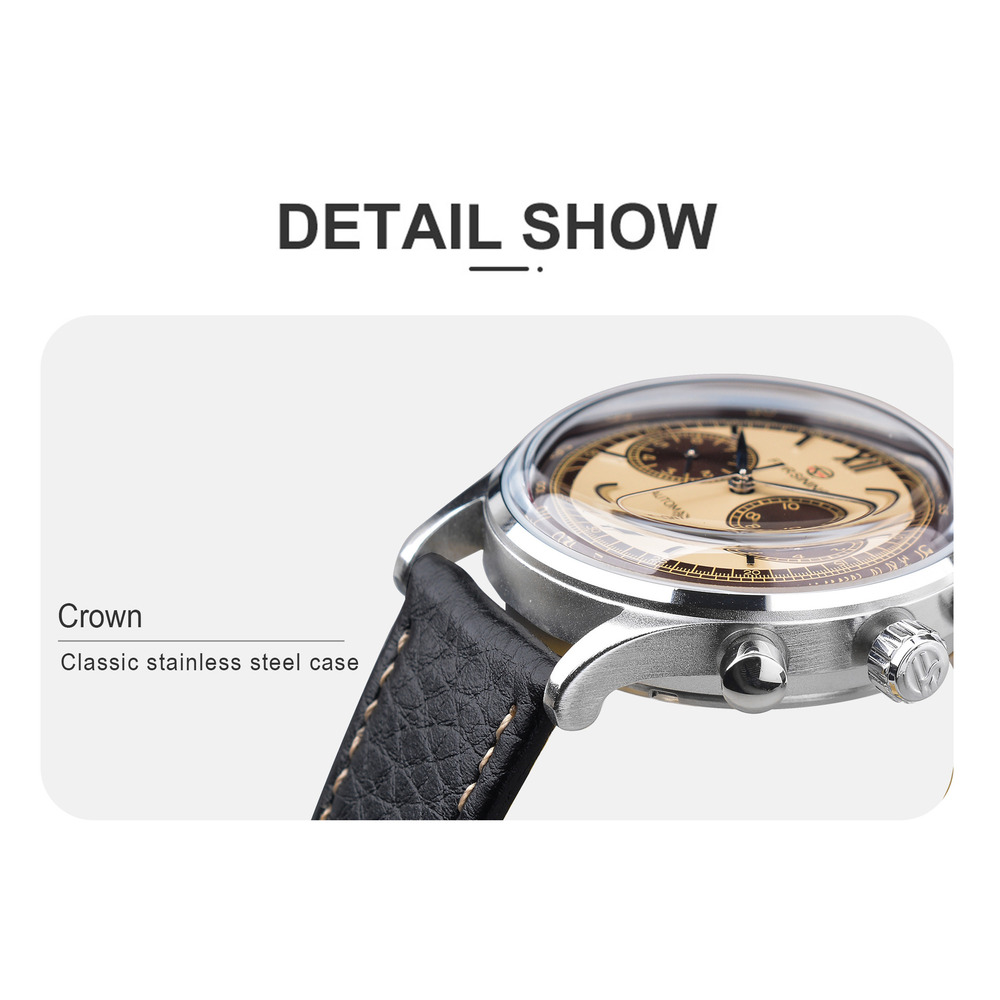 Forsining 남성용 방수 가죽 밴드 시계, 달력  - Luxury Watch Grade 리뷰 및 가격