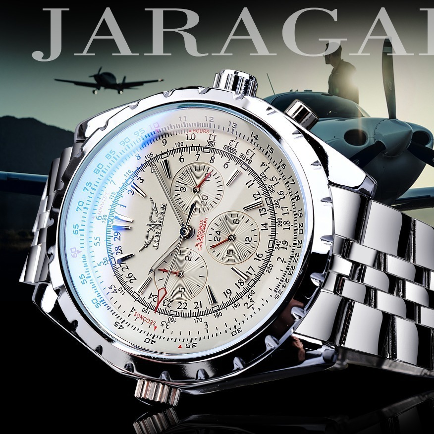 JARAGAR 212 우아한 자동 기계식 시계 남성용  - Chronograph Flyback Watch 리뷰 및 가격
