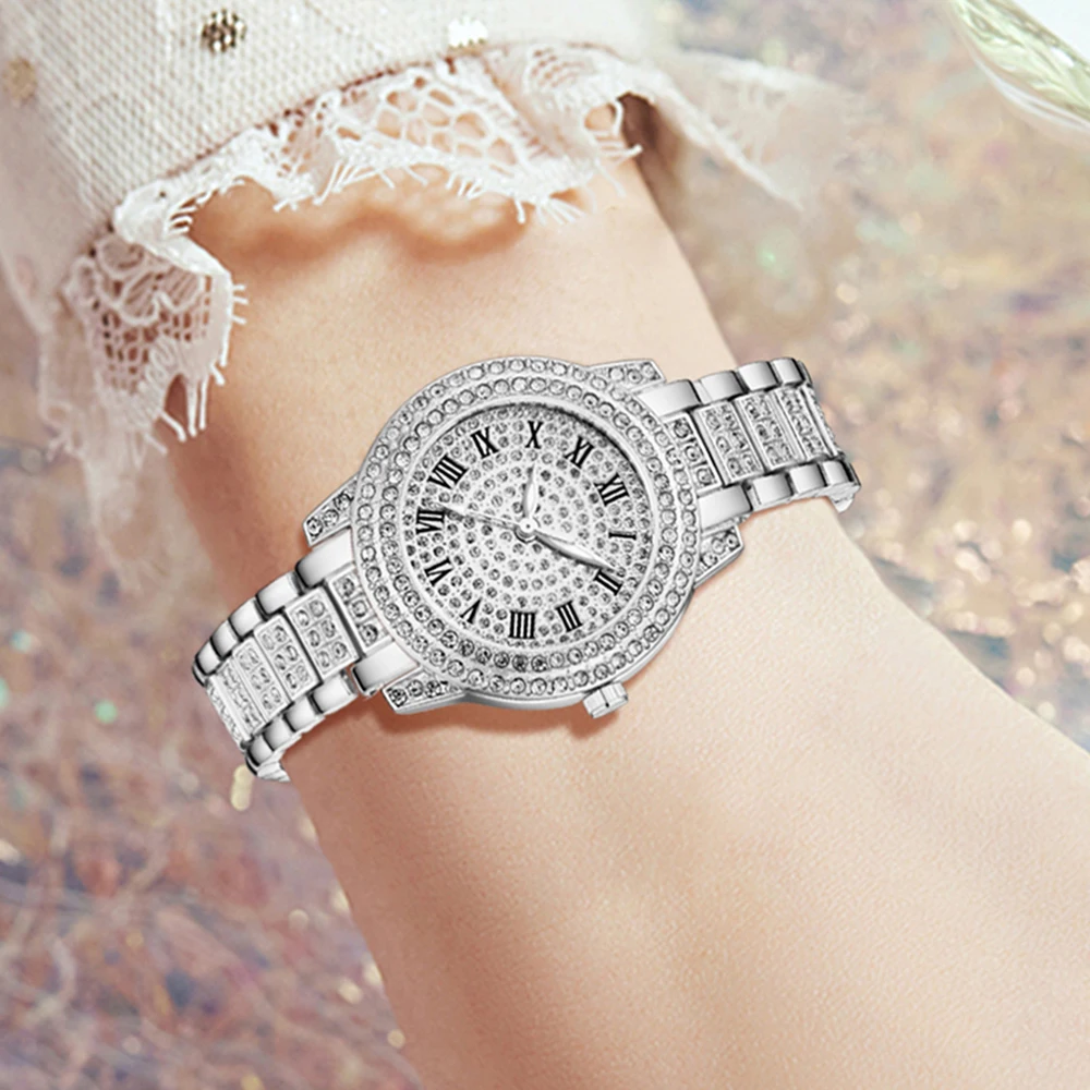 3종 실버 합금 스트랩 여성용 시계 세트 고급스럽고 트 - Luxury Watch Gift For Her 리뷰 및 가격