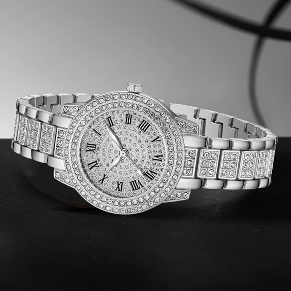 3종 실버 합금 스트랩 여성용 시계 세트 고급스럽고 트 - Luxury Watch Gift For Her 리뷰 및 가격