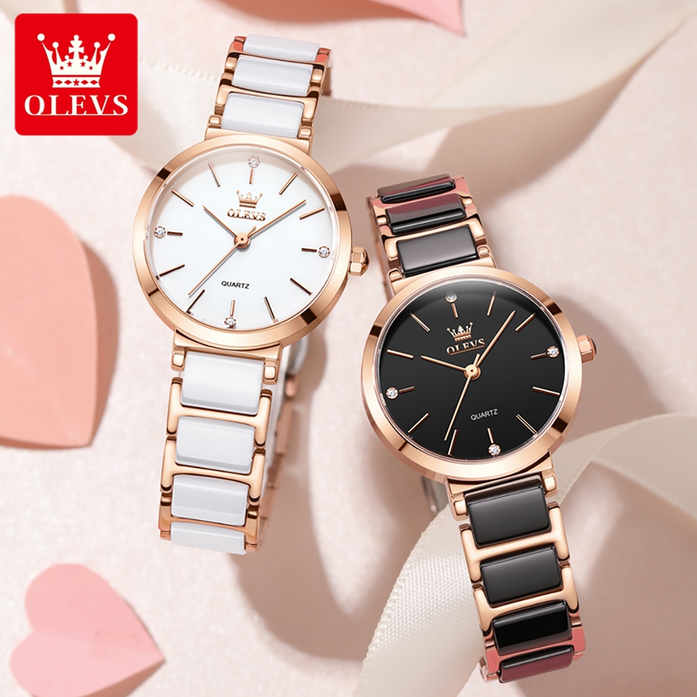 OLEVS 여성 시계 5877 고급스러운 우아한 쿼츠  - Luxury Watch And Bracelet 리뷰 및 가격