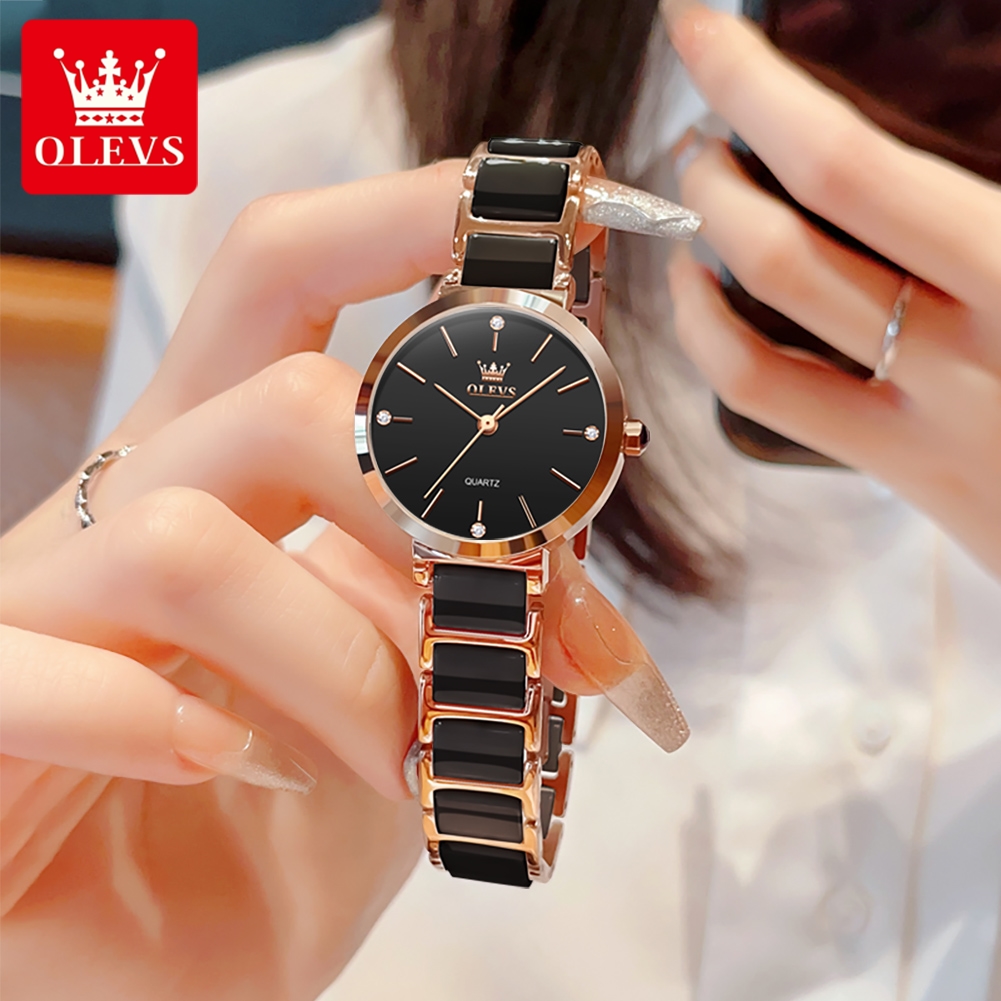 OLEVS 여성 시계 5877 고급스러운 우아한 쿼츠  - Luxury Watch And Bracelet 리뷰 및 가격