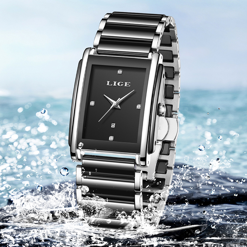LIGE 새로운 럭셔리 여성 시계 우아한 세라믹 쿼츠  - Luxury Watch Packaging Box 리뷰 및 가격