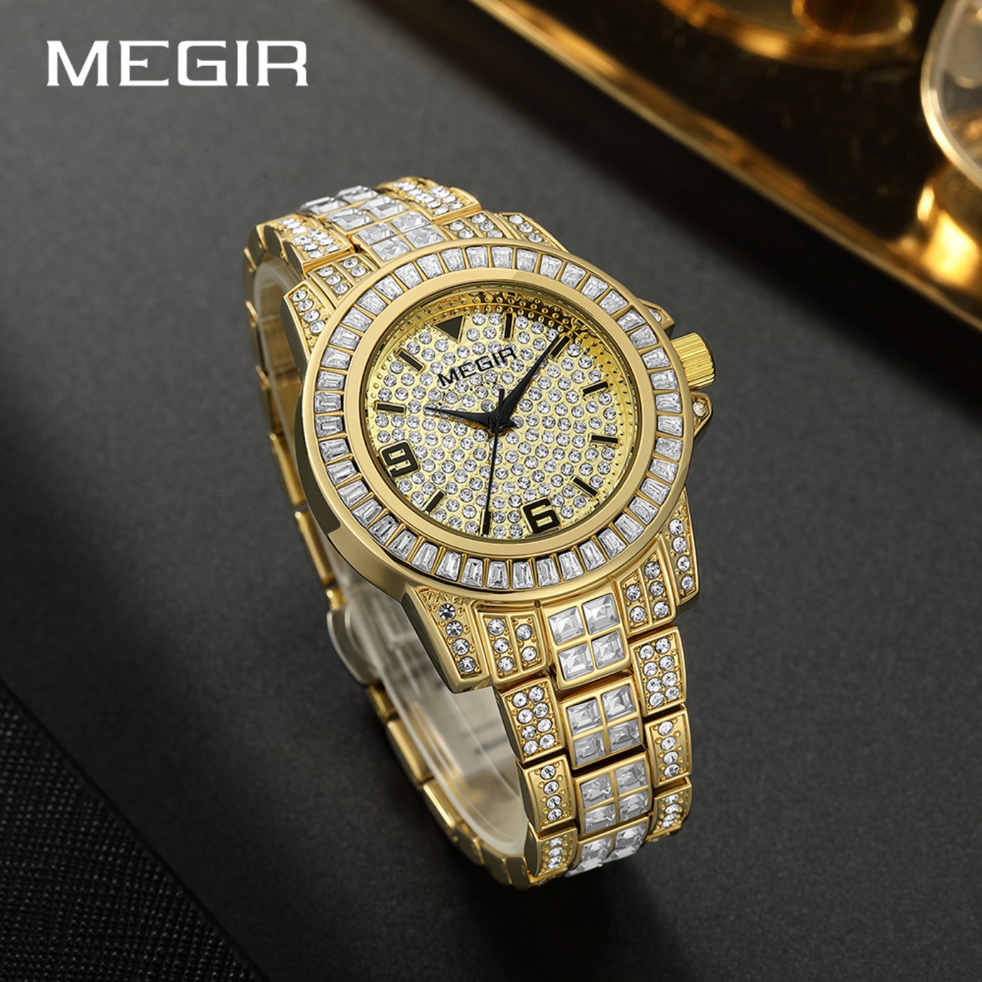 MEGIR 럭셔리 다이아몬드 시계 유니섹스 패션 아날로 - Luxury Watch And Bracelet 리뷰 및 가격