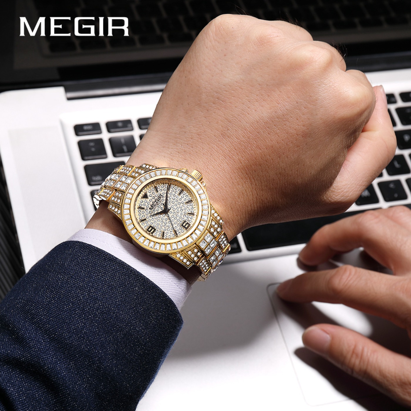MEGIR 럭셔리 다이아몬드 시계 유니섹스 패션 아날로 - Luxury Watch And Bracelet 리뷰 및 가격