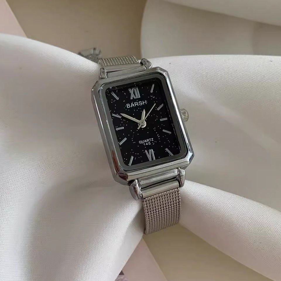 우아한 여성용 시계 그린 스퀘어 고급 메쉬 스트랩 팔찌 - Luxury Watch Grade 리뷰 및 가격