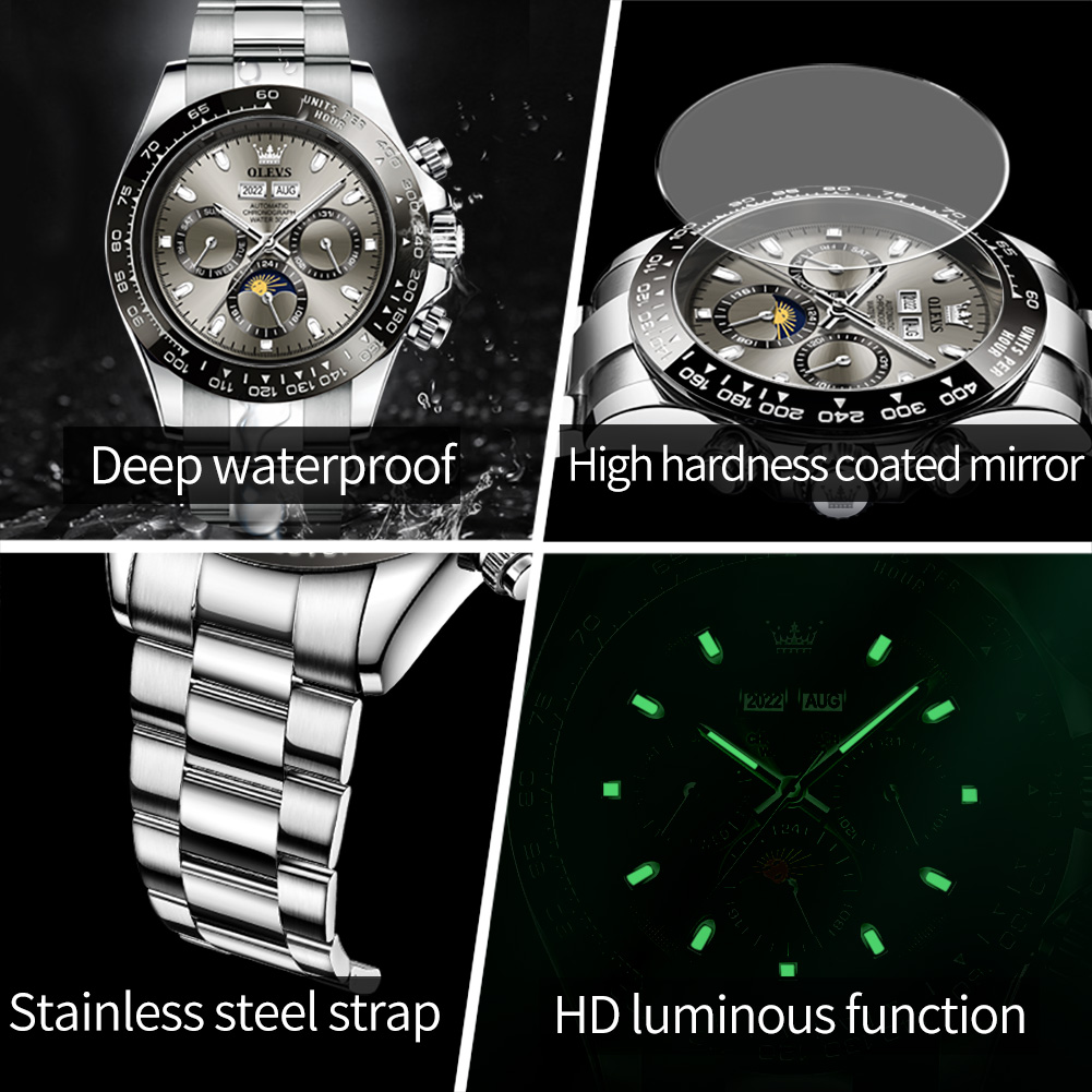 OLEVS 6654 럭셔리 남성용 시계 크로노 그래프  - Chronograph Flyback Watch 리뷰 및 가격