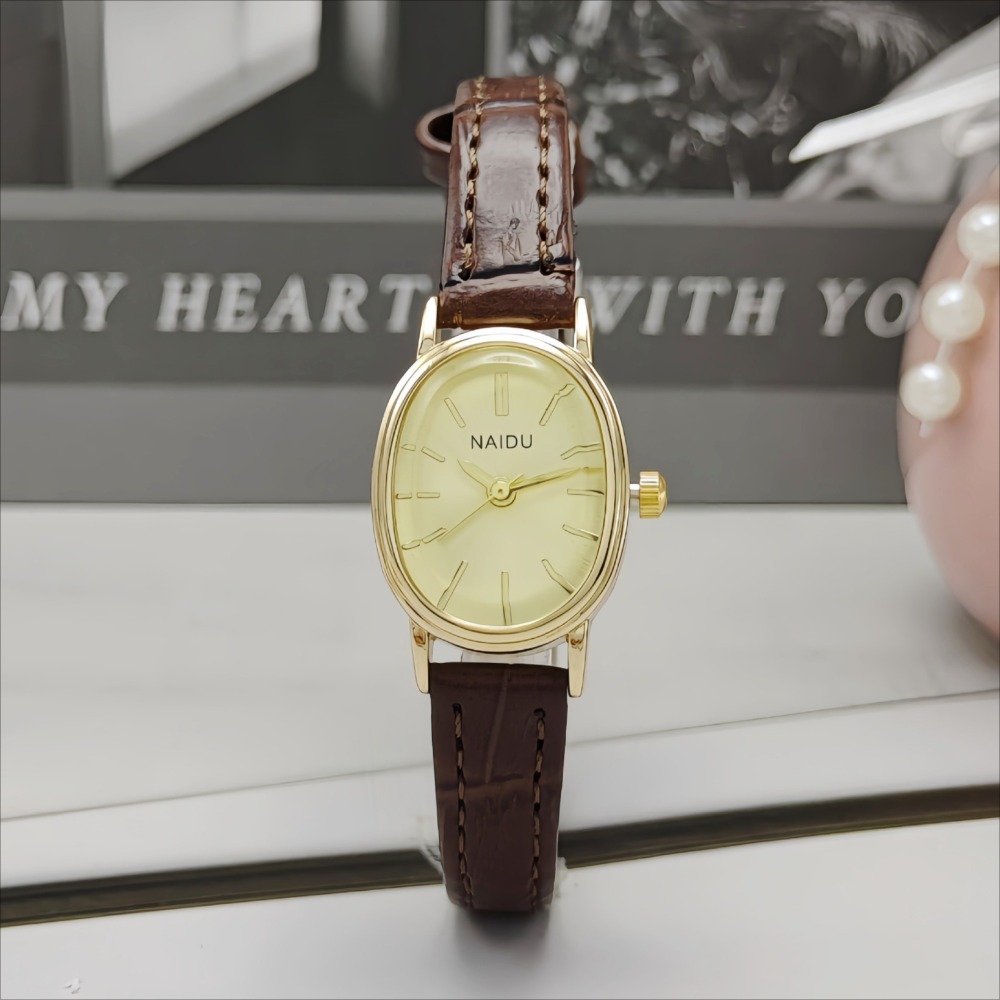 패션 브랜드 여성용 타원형 다이얼 시계 고급 가죽 스트 - Luxury Watch With Leather Strap 리뷰 및 가격