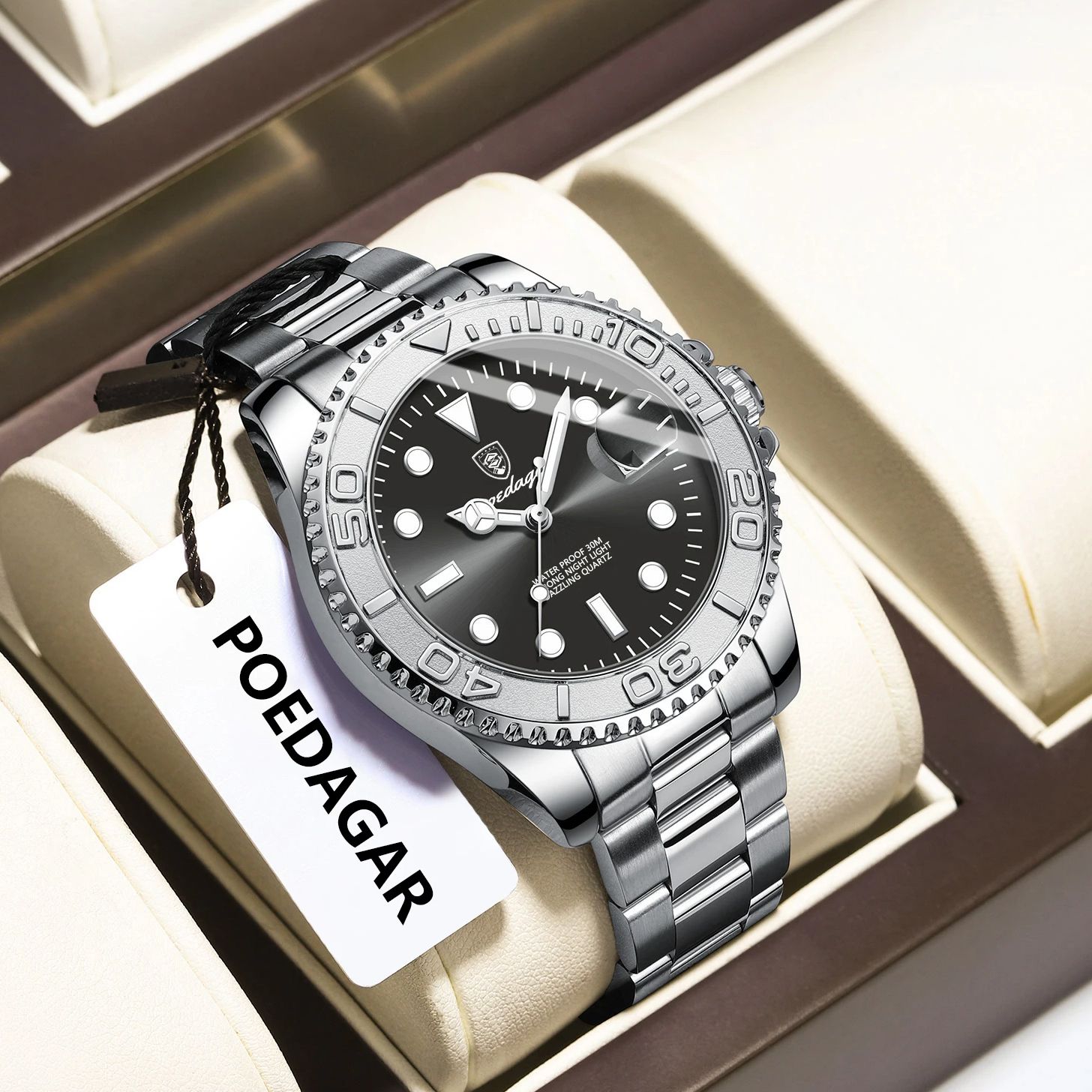 포에다가 트렌디 스포츠 남성용 시계 야광 방수 스테인리 - Luxury Watch And Bracelet 리뷰 및 가격