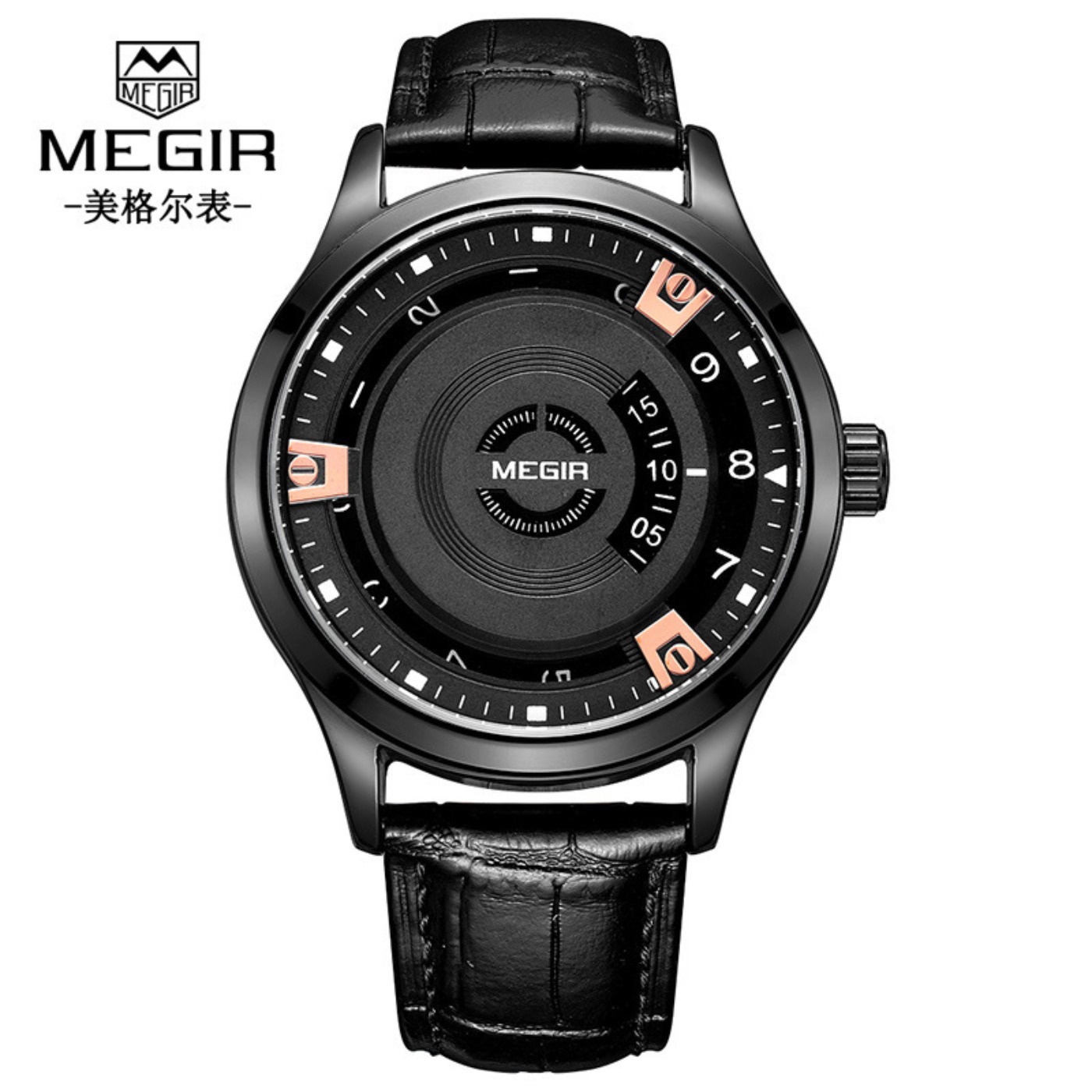MEGIR 남성용 시계 고급 가죽 스트랩 스포츠 밀리터 - Luxury Watch With Leather Strap 리뷰 및 가격