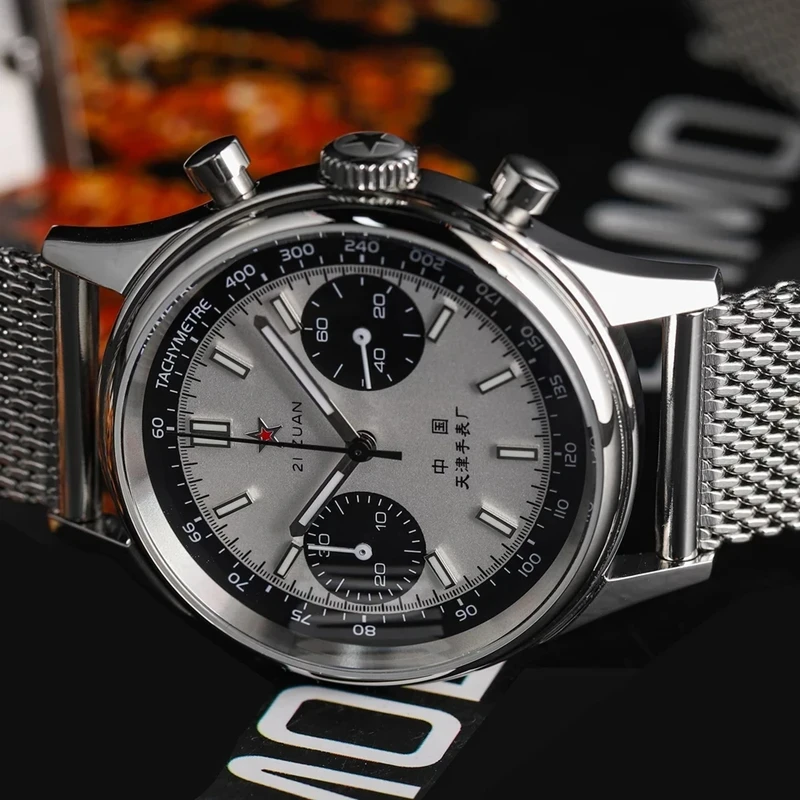 42mm 중국 항공 크로노 그래프 쿼츠 1963 남성용 - Chronograph Flyback Watch 리뷰 및 가격