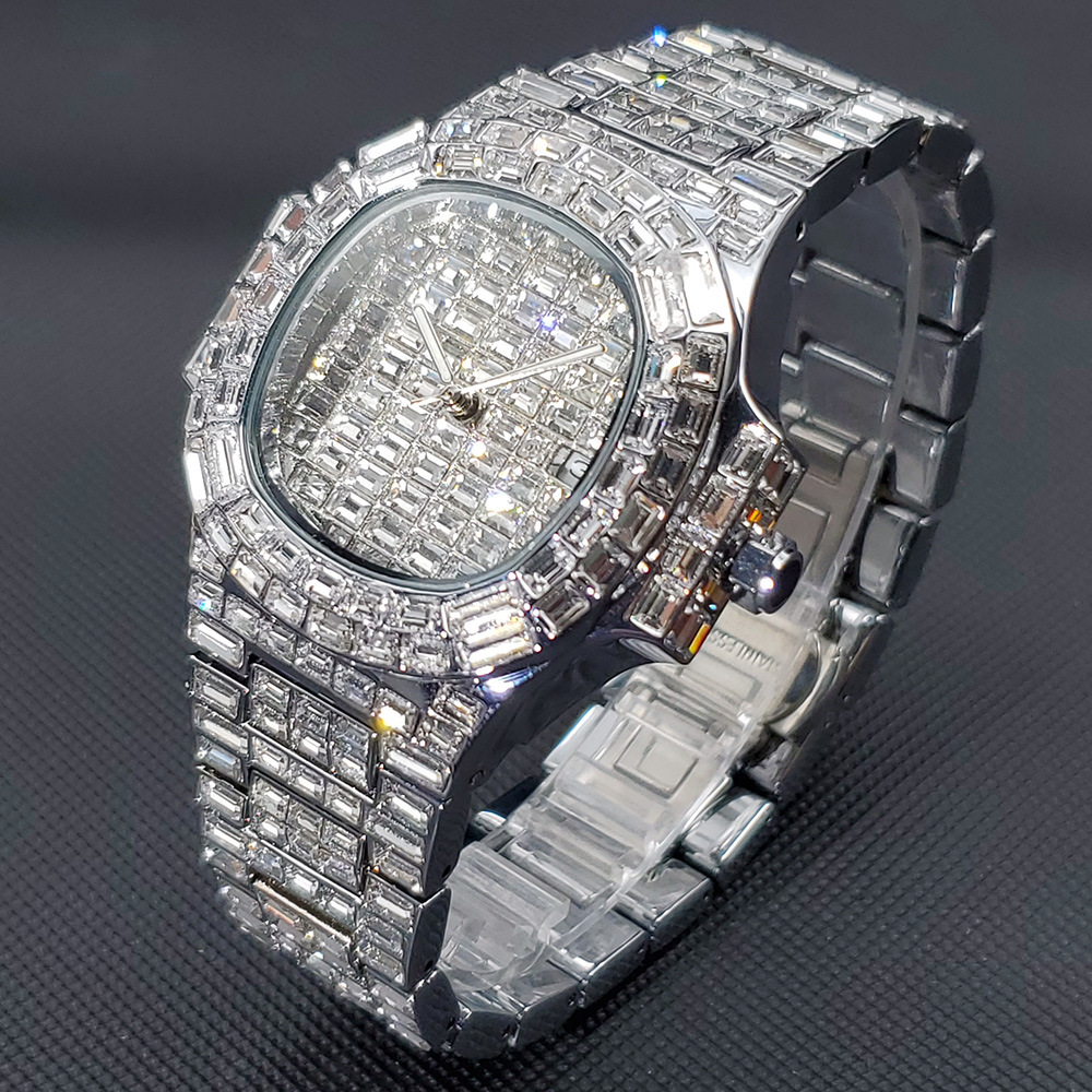 고급 풀스톤 손목시계 힙합 쿼츠 시계 비즈니스 패션 시 - Luxury Watch Grade 리뷰 및 가격