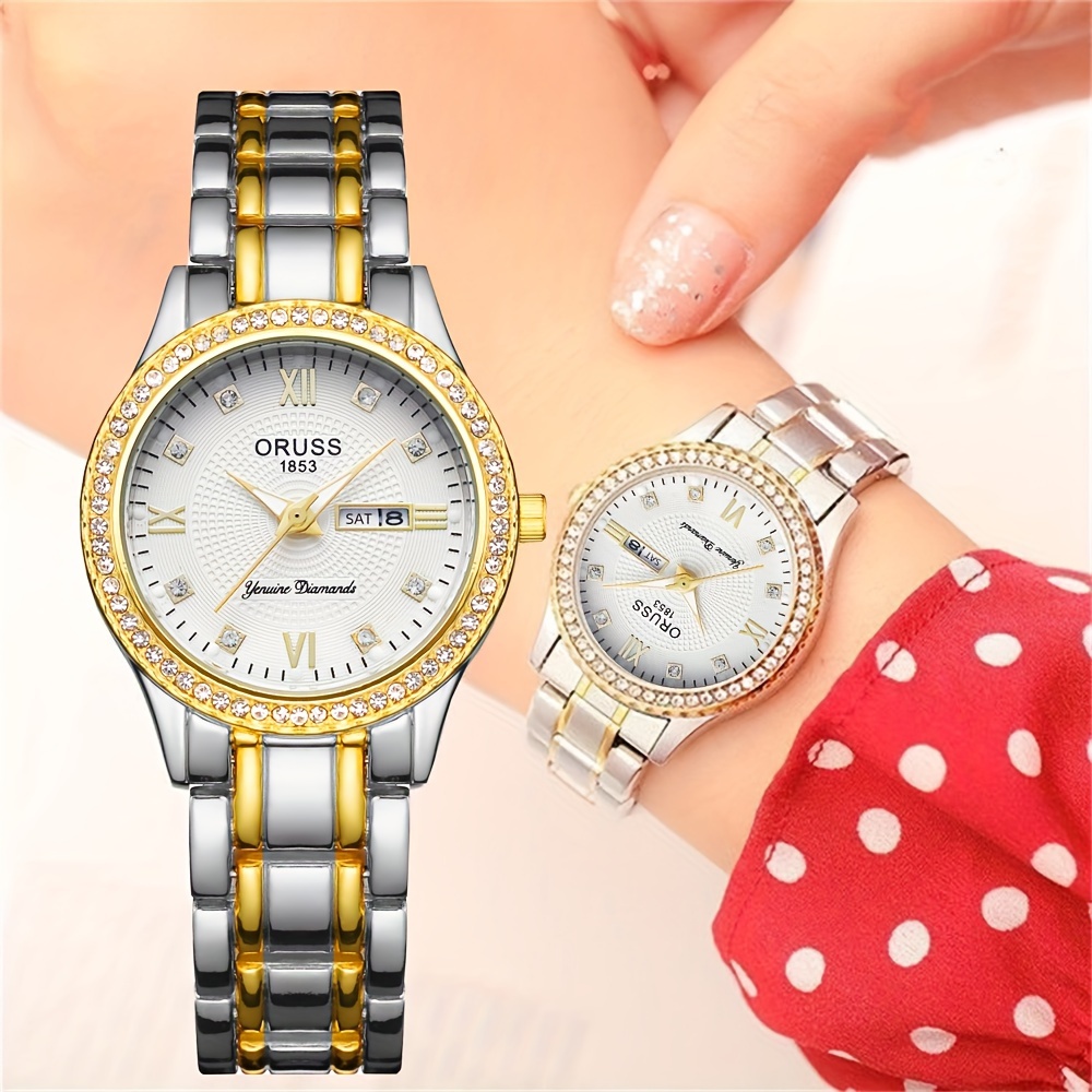 여성용 화이트 럭셔리 달력 골드 시계 룸, 패션 트렌드 - Luxury Watch Grade 리뷰 및 가격