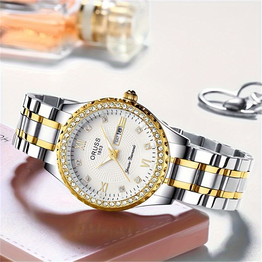 여성용 화이트 럭셔리 달력 골드 시계 룸, 패션 트렌드 - Luxury Watch Grade 리뷰 및 가격
