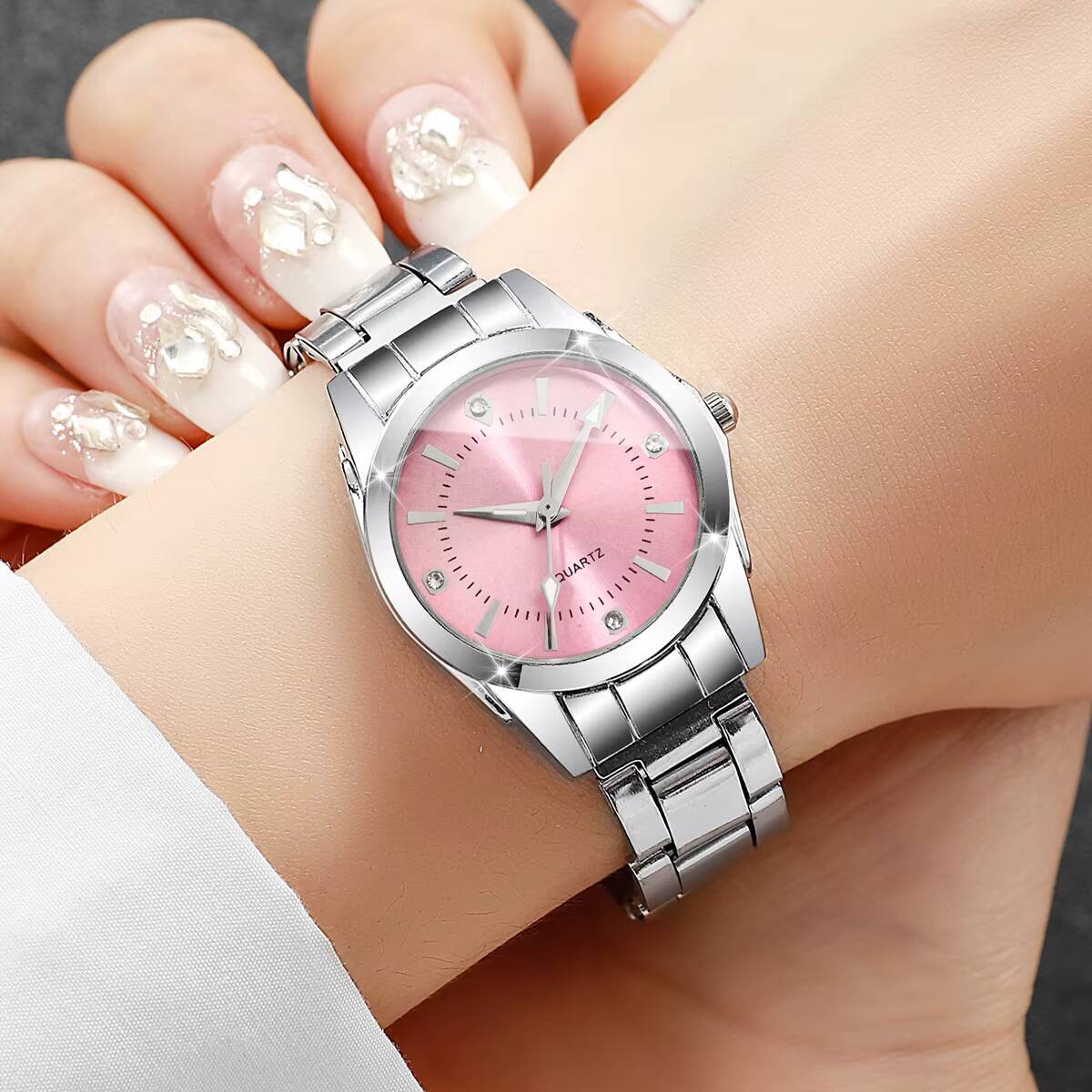 럭셔리 라인스톤 여성 시계 캐주얼 쿼츠 손목 시계 여성 - Luxury Watch Packaging Box 리뷰 및 가격
