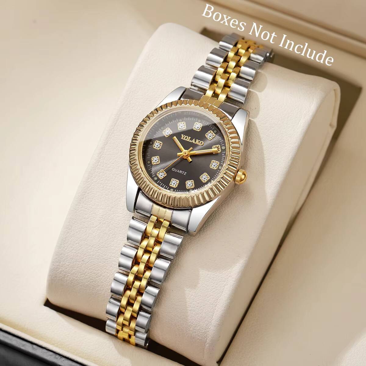 패션 라인스톤 여성 쿼츠 시계 럭셔리 스테인레스 스틸  - Luxury Watch Packaging Box 리뷰 및 가격