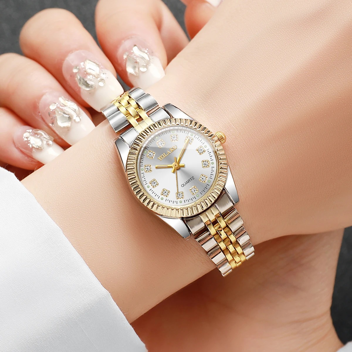 패션 라인스톤 여성 쿼츠 시계 럭셔리 스테인레스 스틸  - Luxury Watch Packaging Box 리뷰 및 가격