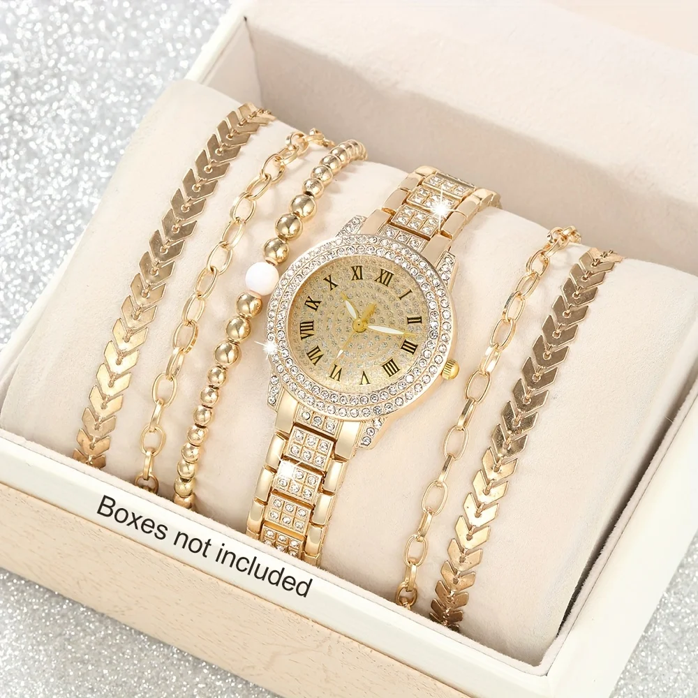 여성용 럭셔리 라인석 쿼츠 시계, 골든 패션 아날로그  - Luxury Watch Gift For Her 리뷰 및 가격