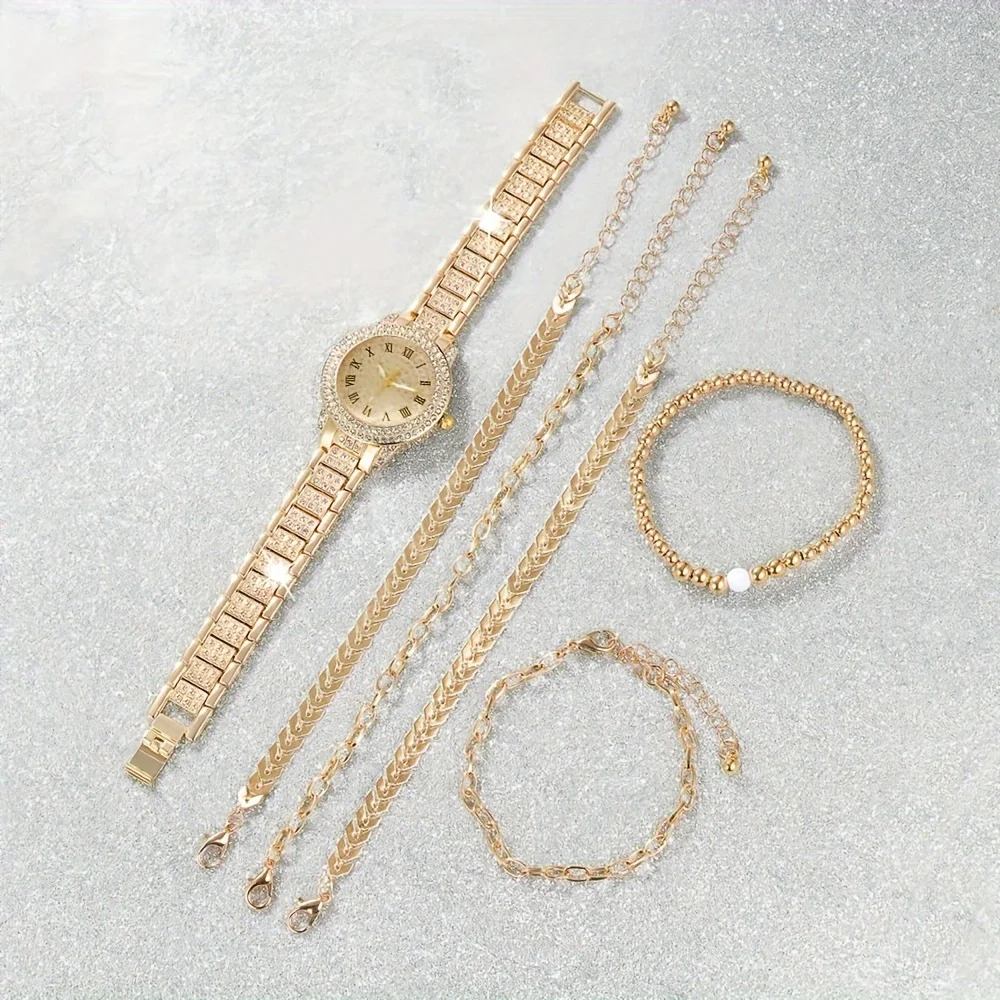 여성용 럭셔리 라인석 쿼츠 시계, 골든 패션 아날로그  - Luxury Watch Gift For Her 리뷰 및 가격