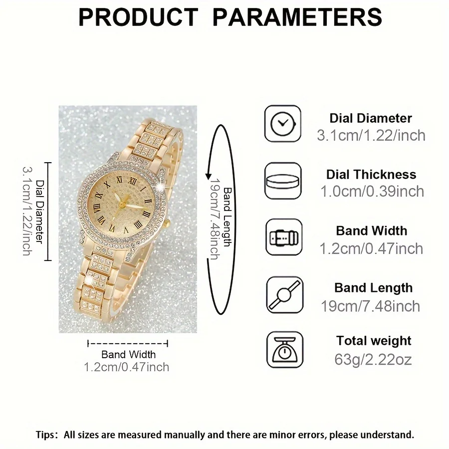 여성용 럭셔리 라인석 쿼츠 시계, 골든 패션 아날로그  - Luxury Watch Gift For Her 리뷰 및 가격