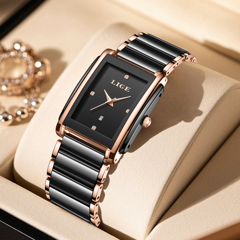 LIGE 패션 우아한 여성용 시계 전체 세라믹 스트랩  - Luxury Watch Packaging Box 리뷰 및 가격