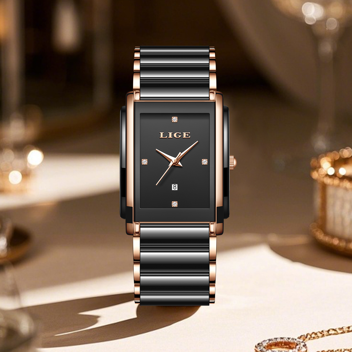 LIGE 패션 우아한 여성용 시계 전체 세라믹 스트랩  - Luxury Watch Packaging Box 리뷰 및 가격