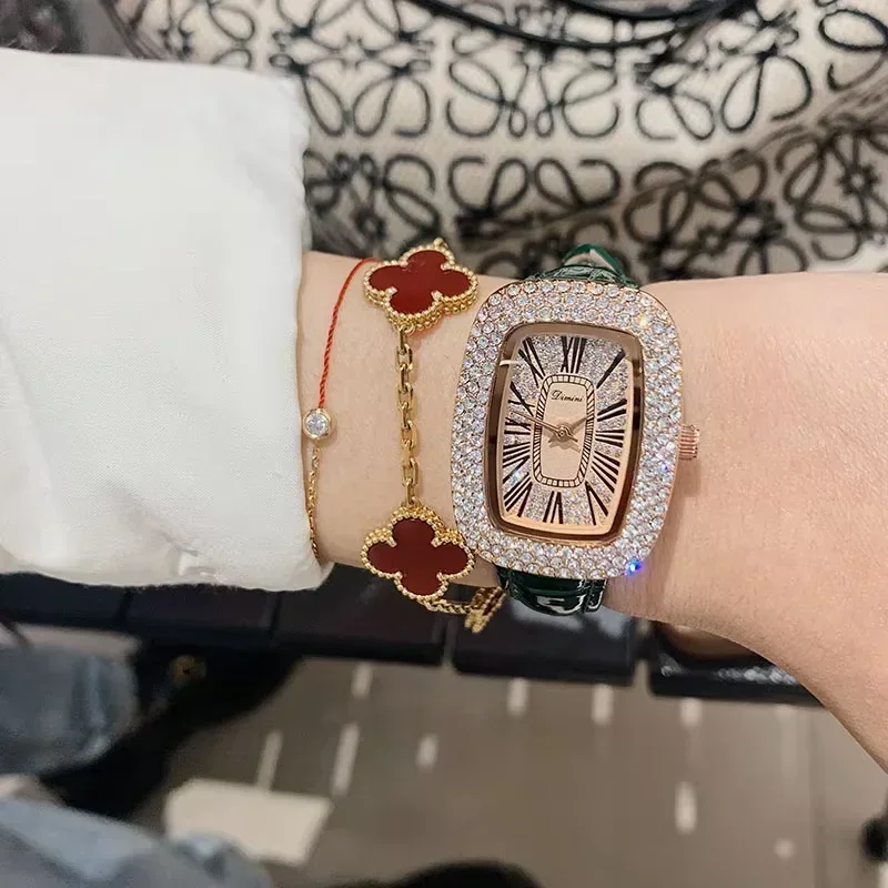 트렌디하고 패셔너블한 여성용 가죽 스트랩 시계, 다이아 - Luxury Watch With Leather Strap 리뷰 및 가격