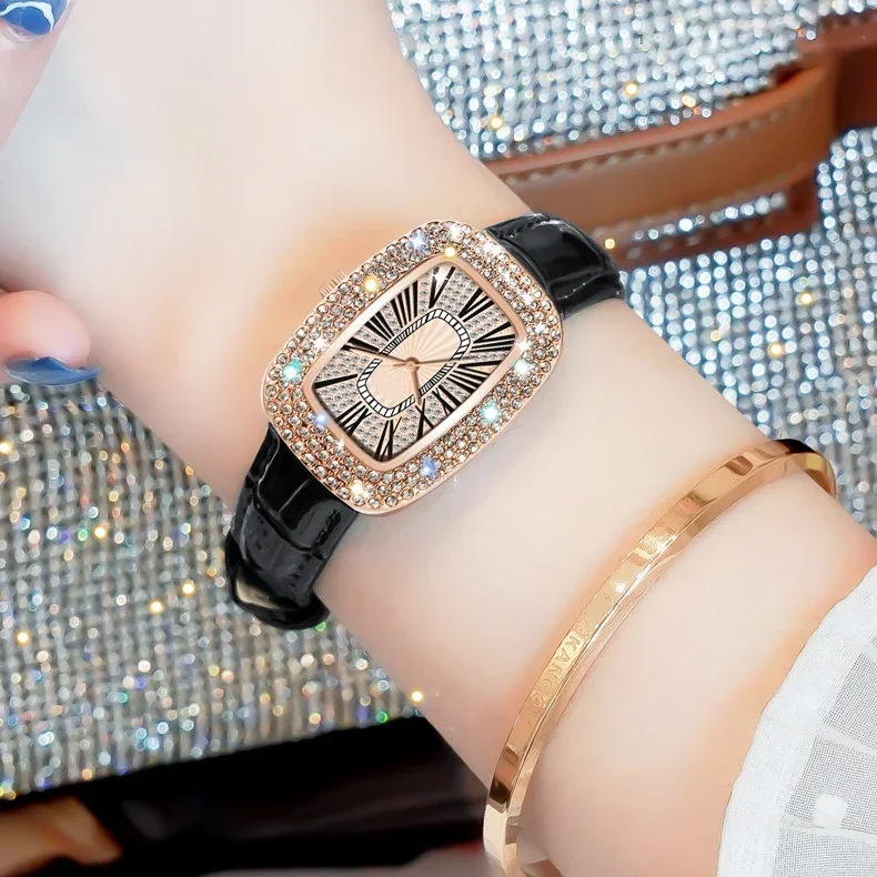트렌디하고 패셔너블한 여성용 가죽 스트랩 시계, 다이아 - Luxury Watch With Leather Strap 리뷰 및 가격